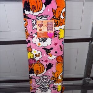 Care Bears Halloween Blanket - Pink, Orange, Black, White